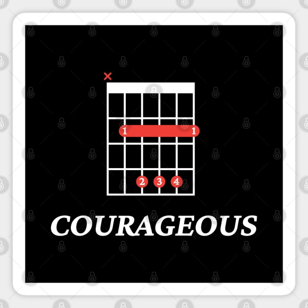 B Courageous B Guitar Chord Tab Dark Theme Magnet by nightsworthy